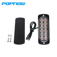 12LED Amber Red Led Emergency Warning Flashing Strobe Light for Vehicle Trailer 12-24V