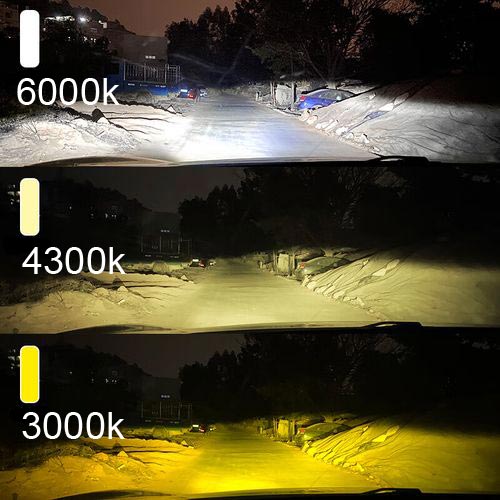 dual-color temperature led headlights