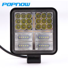 59LED Wide Angle 4inch 177W Automotive Led Work Light Yellow Strobe Flash Squre