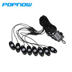 RGB LED Rock Lights 8 Pods Multicolor LED Light Kit Waterproof