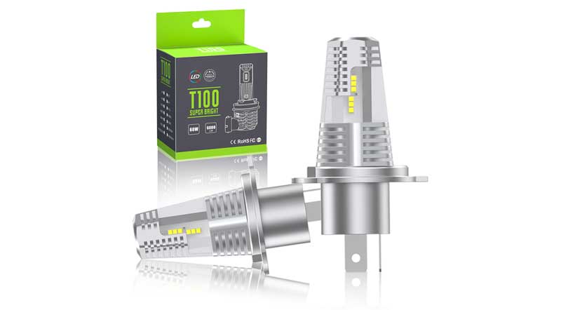 T100 Fanless led headlight bulb