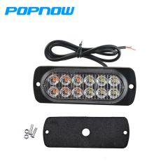 Amber White 12 Led 36W Led Flashing Strobe Light for Car Truck Trailer