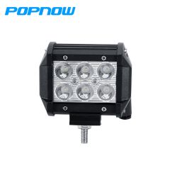 18W Dual Rows Flood Beam LED Light Bar for Pickup Truck